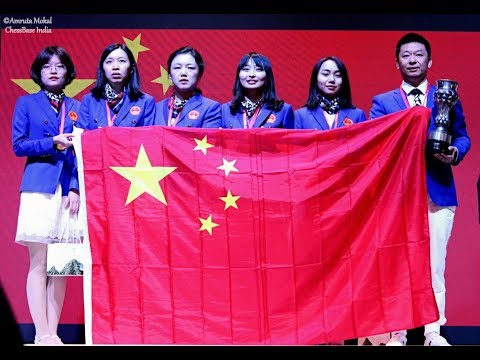 China wins the gold medal in the women's section of Batumi Olympiad 2018
