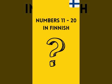 Numbers 11 - 20 in Finnish
