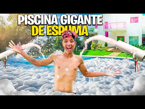FIZ UMA PISCINA DE ESPUMA GIGANTE *Encheu a mansao ?