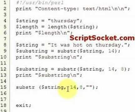 Perl Tutorial 20 - Functions: length, substr, index, rindex