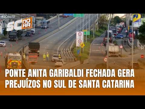 Fechamento da Ponte Anita Garibaldi gera impactos milionários em SC