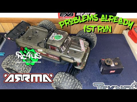 New @ARRMARC  OUTCAST 4s v2.5 problems already 1st run and BROKE #arrma #cnhl #hobbywing #m2c