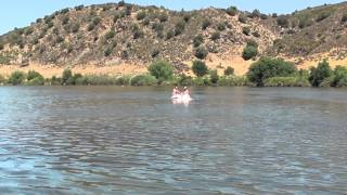 preview picture of video 'Leigh and Amanda Warren on the River Guadiana on a dinghy day trip'