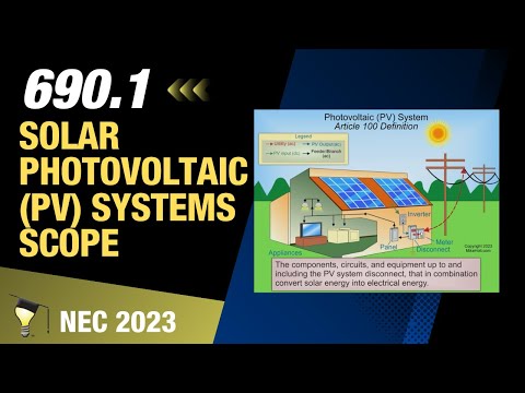Solar Photovoltaic (PV) Systems Scope, NEC 2023 - [690.1], (17min:51sec)