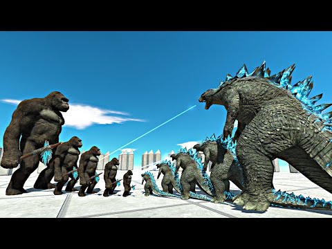 Growing King Kong vs Growing Godzilla 2014 - Animal Revolt Battle Simulator | ARBS