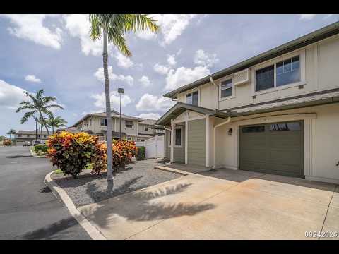 Kapolei living 3 bedroom 2.5 bath townhome property video