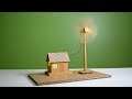 How To Make Working Model Of A Wind Turbine From Cardboard School Project