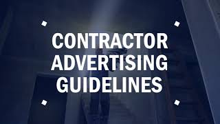 Contractor Advertising Guidelines