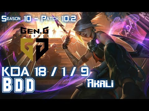 Gen BDD AKALI vs DIANA Mid - Patch 10.2 KR Ranked