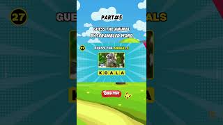 Guess The Animal by scrambled word Part 5 #quiz #quizee #animalsgames