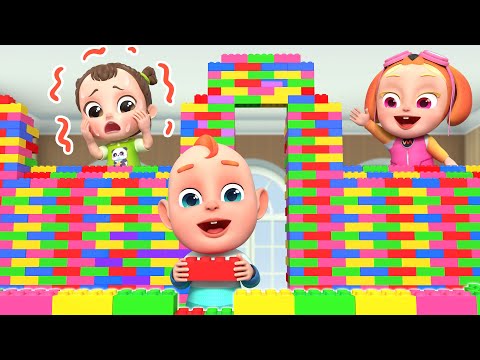 Follow The Leader Game! Playtime with Building LEGO | More Rosoo Nursery Rhymes & Kids Songs