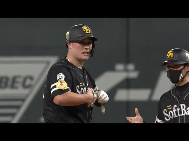 【2回表】ホークス・リチャード 先制の2点タイムリー2ベースヒット!! 2021年10月12日 北海道日本ハムファイターズ 対 福岡ソフトバンクホークス