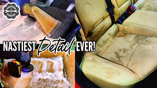Complete Disaster Car Interior Detail Transformation! Detailing A Disgusting Hyundai Elantra!