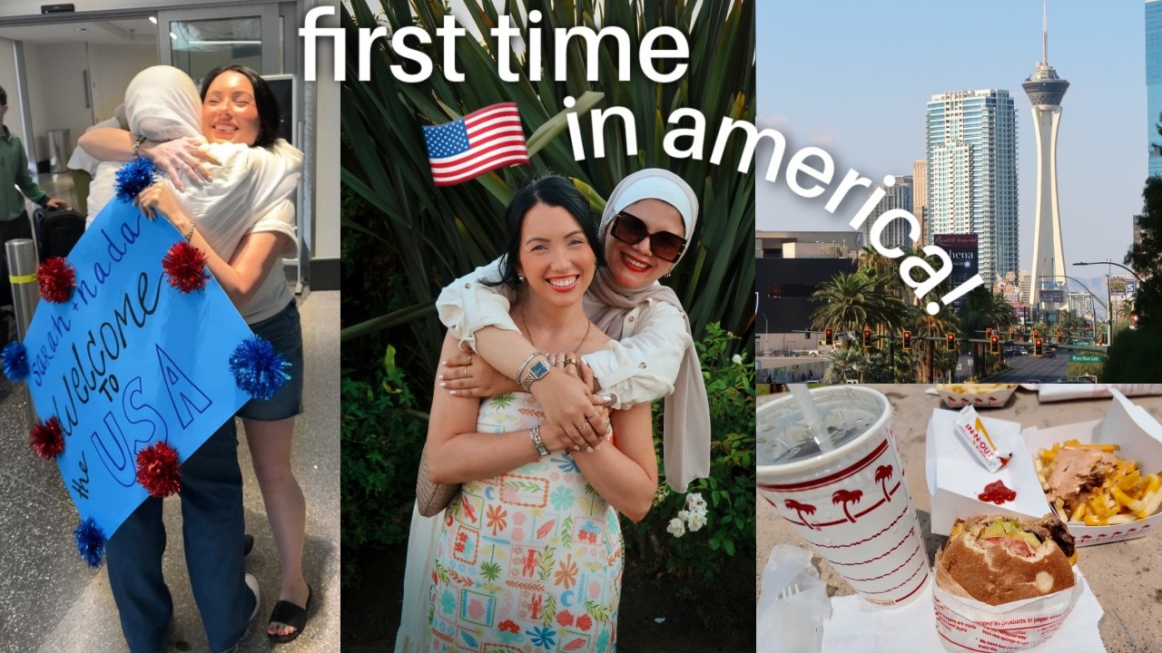 REUNITED in the usa! ✈️ san diego + las vegas, foreigners try taco bell 🤣 tjmaxx shopping