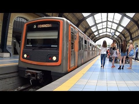 Athens Metro Ride Line 1 Piraeus - Kifissia World's Oldest Metro #8 - [326]