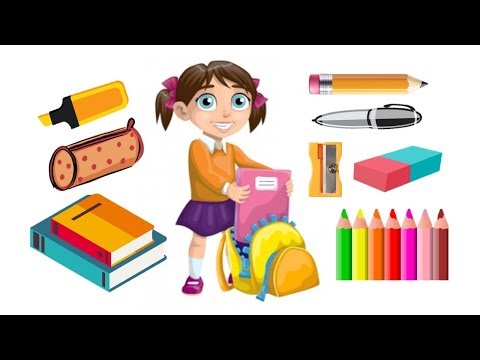 ✅ Los útiles escolares en inglés | School Supplies Video