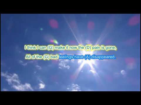 I Can See Clearly Now by Johnny Nash play along with scrolling guitar chords and lyrics