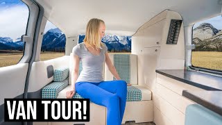 Sexiest BUDGET MINI-CAMPER Ever! // VAN TOUR - Minivan Sleeps 5-6 People with Kids