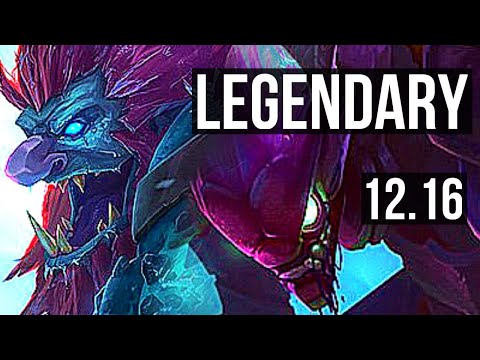TRUNDLE vs KHA'ZIX (JNG) | 8/1/16, 68% winrate, Legendary, Rank 11 Trundle | EUW Challenger | 12.16