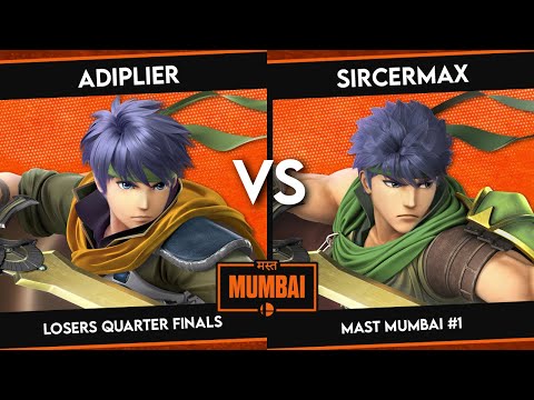 Adiplier (Ike/Peach) vs SirCerMax (Ike/Piranha Plant) - Mast Mumbai #1 - Losers Quarter Finals