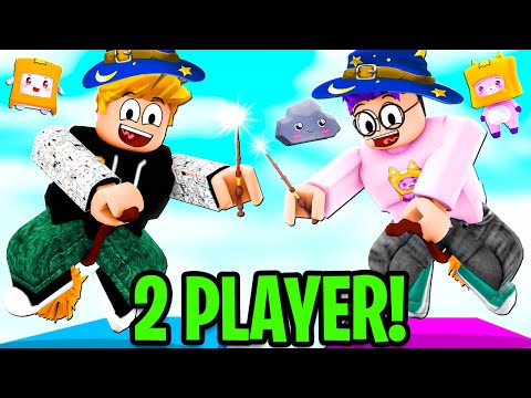 Can We Become MAX LEVEL WIZARDS In 2 PLAYER ROBLOX WIZARD TYCOON?! (EPIC HARRY POTTER BATTLE!)