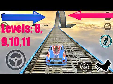 Impossible Car Tracks 3D: Blue Car Driving Stunts Levels 8, 9, 10, 11 Completed - Android Gameplay