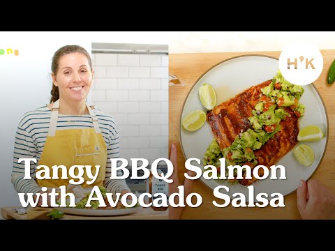 Tangy BBQ Slow-Roasted Salmon with Avocado Salsa