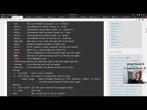 Practicalli Clojure 37 - Exploring Clojure CLI Tool options