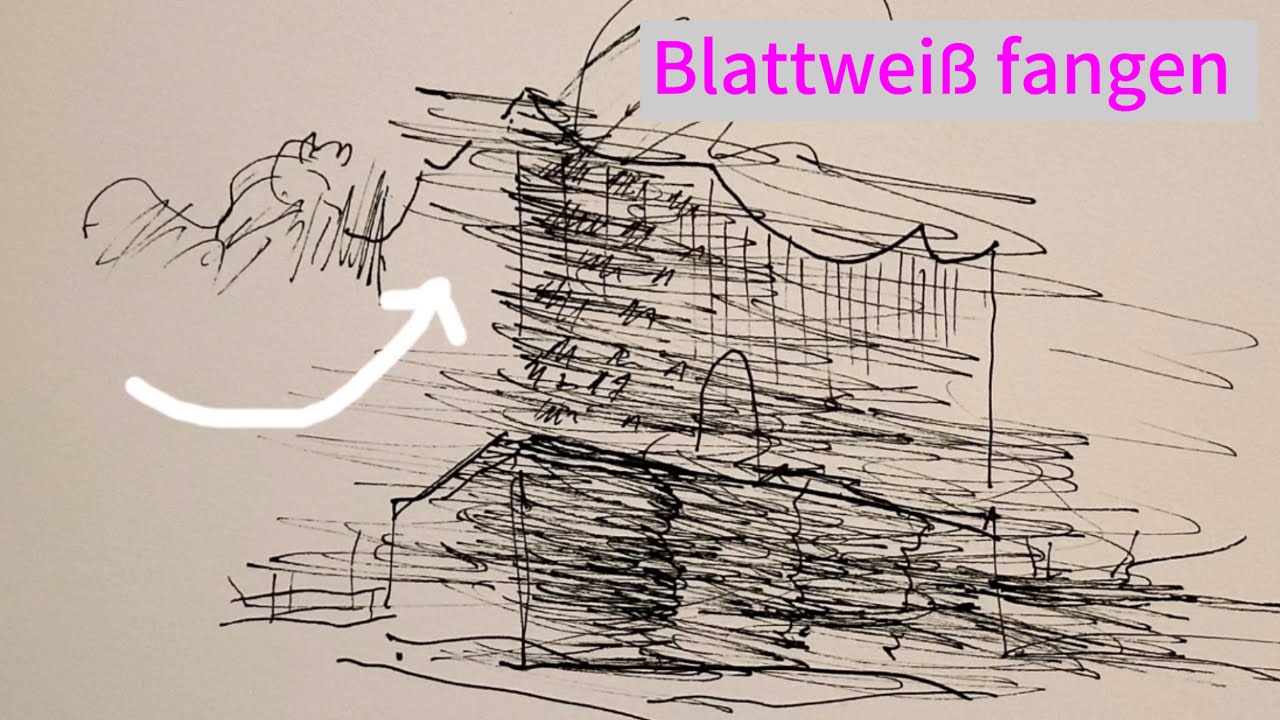 Malerei/Zeichnung - Raum/Perspektive - "Urban Sketching - Blattweiß fangen" (Level 2-3)