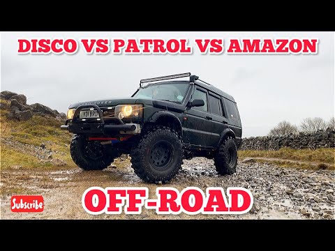 LAND ROVER DISCOVERY VS NISSAN PATROL VS TOYOTA LAND CRUISER AMAZON OFF-ROADING