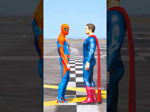 GTA V : SPIDER-MAN VS SUPERMAN SUPERHERO BATTLE 🔥 #shorts #gta5