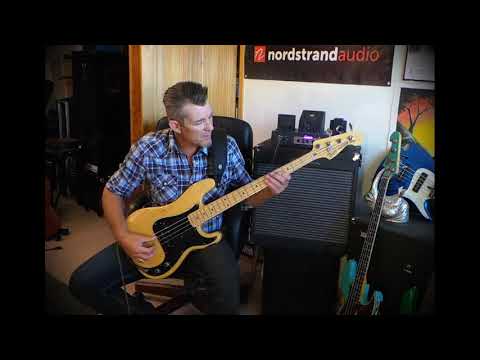 1977 Fender Precision Bass - Nordstrand NP4-A pickup upgrade - before & after comparison.
