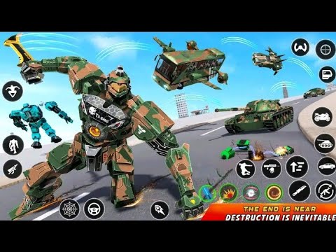 Army Bus Robot Transform wars - Android Gameplay