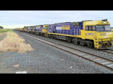 MP5 Container Train With Triple NR Class Locomotives (10/12/2016) - PoathTV Australian Railways