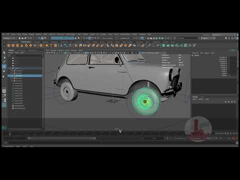 MAYA : Basic car rig , #maya, #render, #cg , #VFX , #rig , #animation