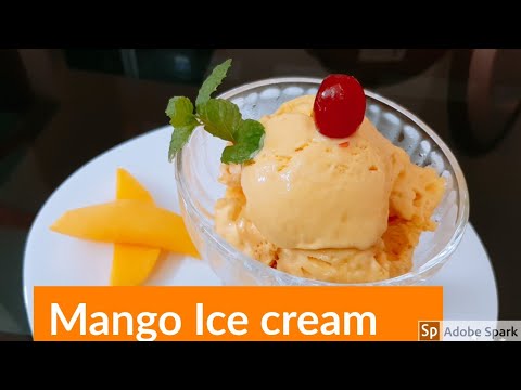 Eggless Mango Ice cream😋|No preservatives & No added colours||Mom's Kitchen