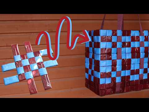 Recycled coffee bags - Checkered pattern