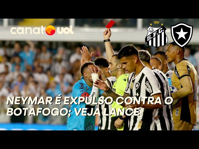 Santos toma gol após expulsão de Neymar e perde para Botafogo