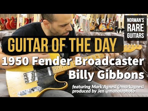 Guitar of the Day: 1950 Fender Broadcaster formerly owned by Billy Gibbons | Norman's Rare Guitars