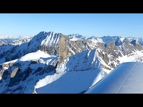 STUNNING VIEWS - scenic sightseeing flight Swiss Alps | 4K