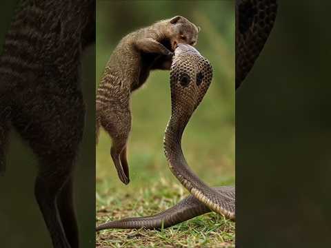 Mongoose and Cobra fight #shorts #mongoose #cobra #cobrasnake #shortvideo #viralvideo #animals #zoo