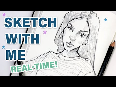 Sketch with Me! (Sketchbook Tour + 13 min REAL time sketching)
