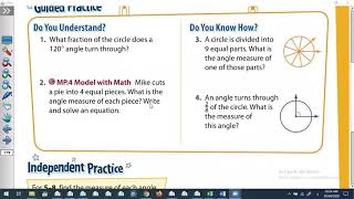 lesson 15-2 Understand angles and units angles