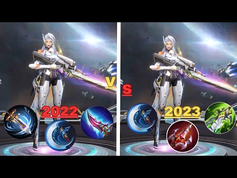 Lesley old 2022 build vs new 2023 build !! gameplay/build comparison.. MLBB