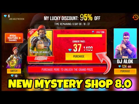 GOT EVERYTHING FROM MYSTERY SHOP 8.0 - 95% DISCOUNT - CRITICAL OP- FREE FIRE 2020