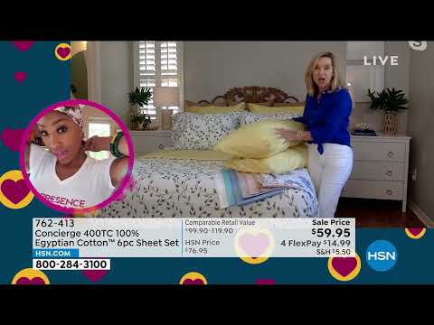 Concierge Collection 400TC 100% Egyptian Cotton 6piece S...