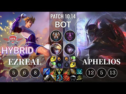 APK HyBrid Ezreal vs Aphelios Bot - KR Patch 10.14