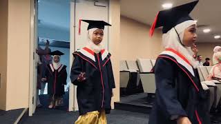 Nur Rumaisha graduation day at Darul Ghufran Mosque Kindergarten.
