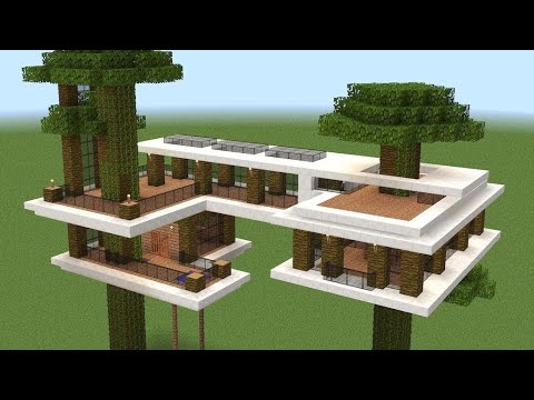 Minecraft How To Build A Modern Tree House