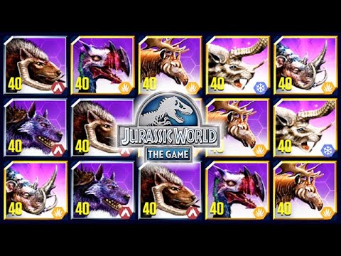 ALL MAX LEVEL 40 CENOZOIC HYBRIDS UNLOCKED (JURASSIC WORLD)